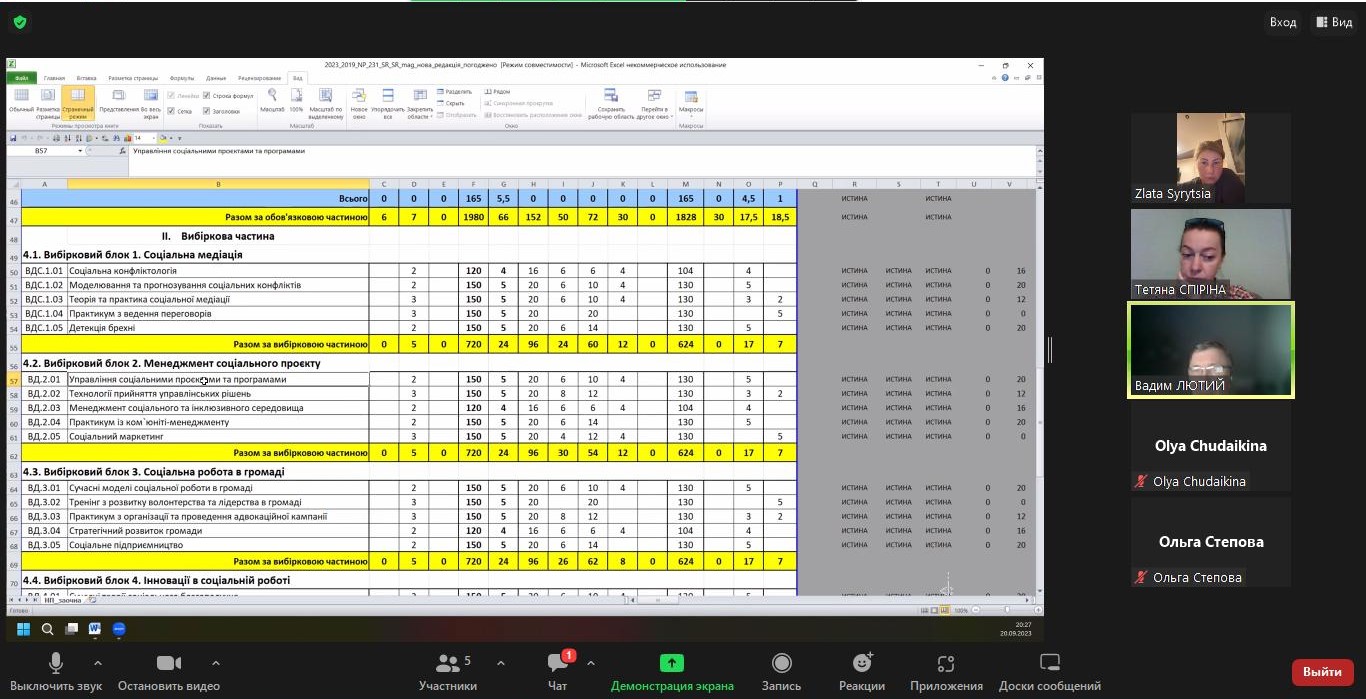 18.09.23 Організаційна зустріч для здобувачів ОПП Соціальна робота Фото 3