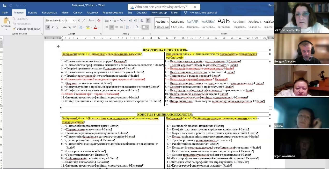 члени робочих груп на зустрічі