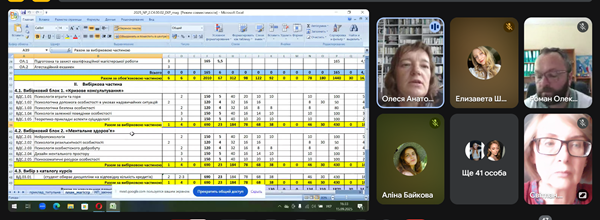 Обговорення вібіркових блоків ОПП ЕКП